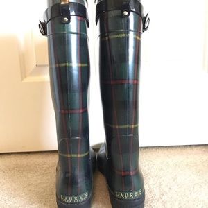 Ralph Lauren Tartan Plaid Rainboots